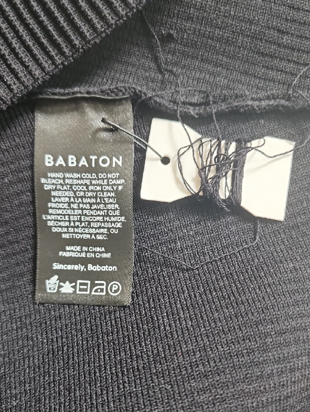 Babaton Black Ribbed Square-Neck Crop Top 2XL - Picture 7 of 9